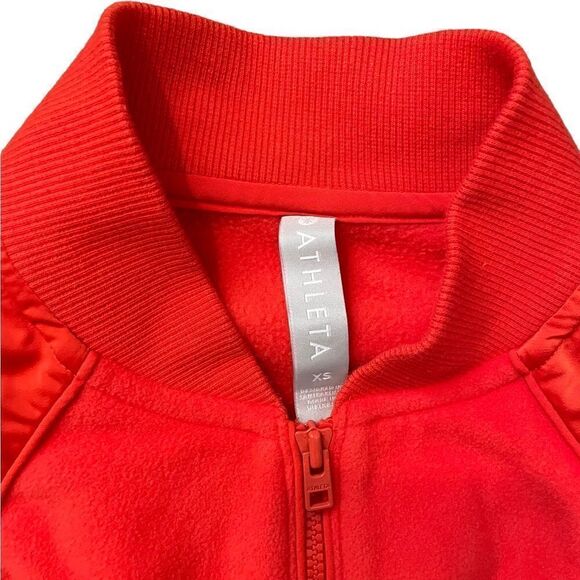 ATHLETA Zion Microfleece Full Zip Jacket Size XS Orange / Red - Picture 4 of 7